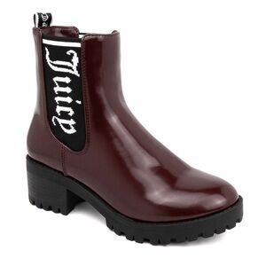Juicy Couture Womens Burgundy One Up Ankle/Combat Boots | NEW/NIB! ♥️♥️